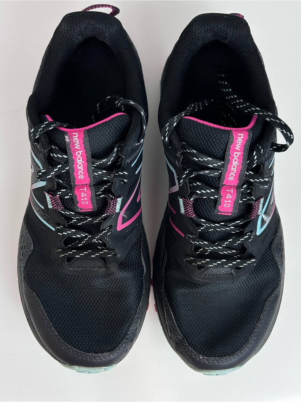 New Balance T410 Women’s Trail Running Shoes Black Pink Size 8